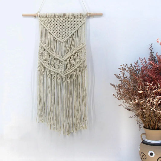 Macrame Woven Wall Hanging Boho Art Decor